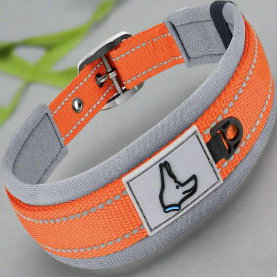 Collier rembourre orange