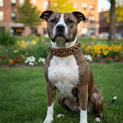 Collier chien à pointes métalliques pour pitbull