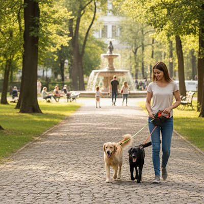 Laisse double Chien robuste