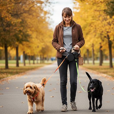 Laisse double pour Chien aggreable